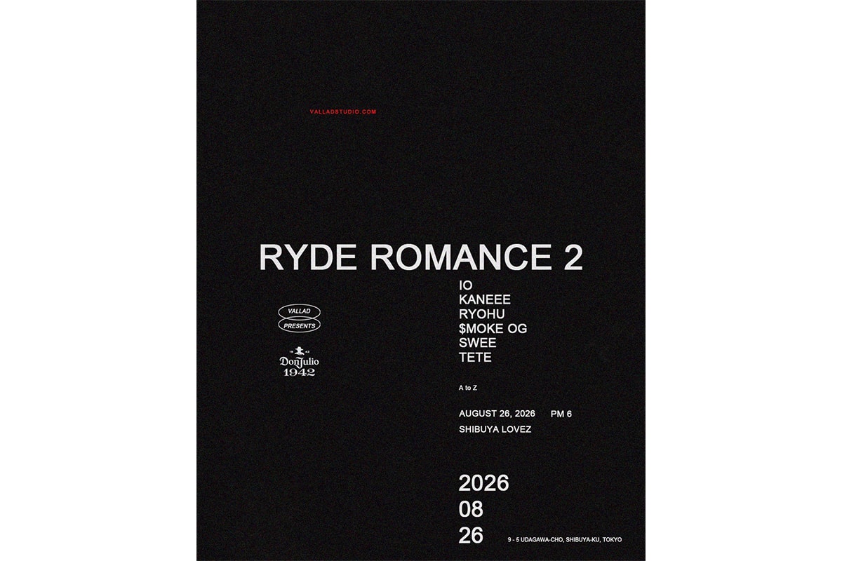 VALLAD 主催『RYDE ROMANCE 2』の連動ポップアップが『PULP』にて開催 vallad ryde romance 2 pulppop up release info