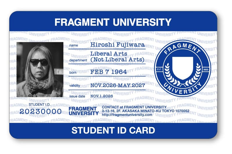 藤原ヒロシによる架空の大学「FRAGMENT UNIVERSITY」第2期が開講