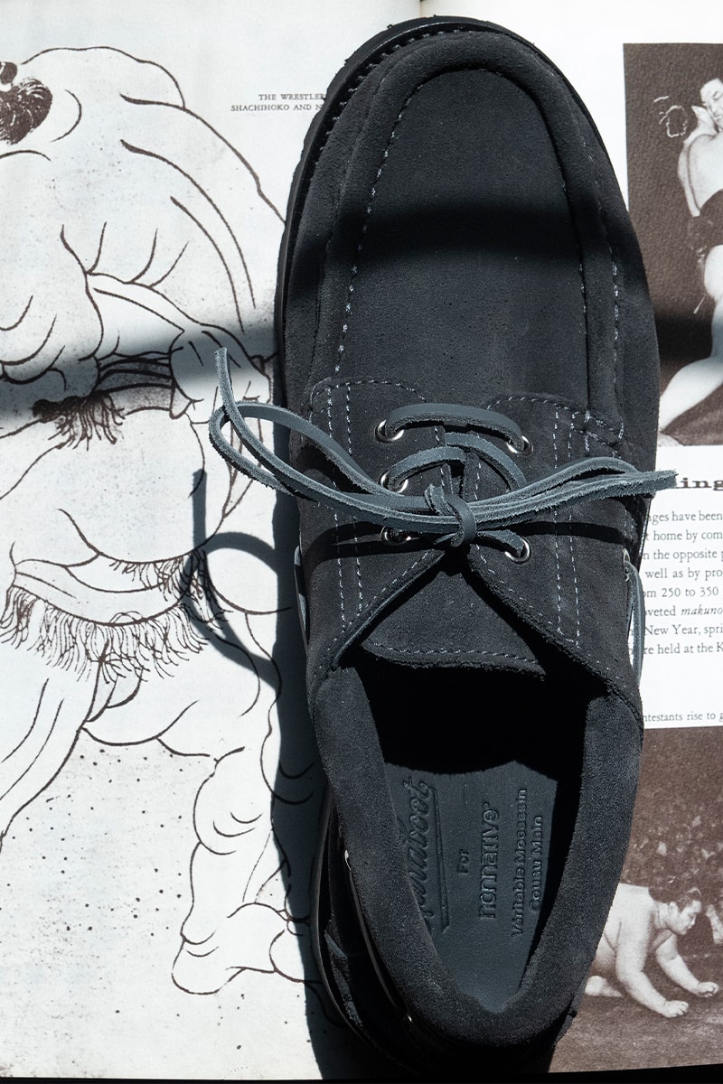 パラブーツとノンネイティブがBRIACをチャコールグレーで再構築 paraboot nonnative 1990 briac chacol release info