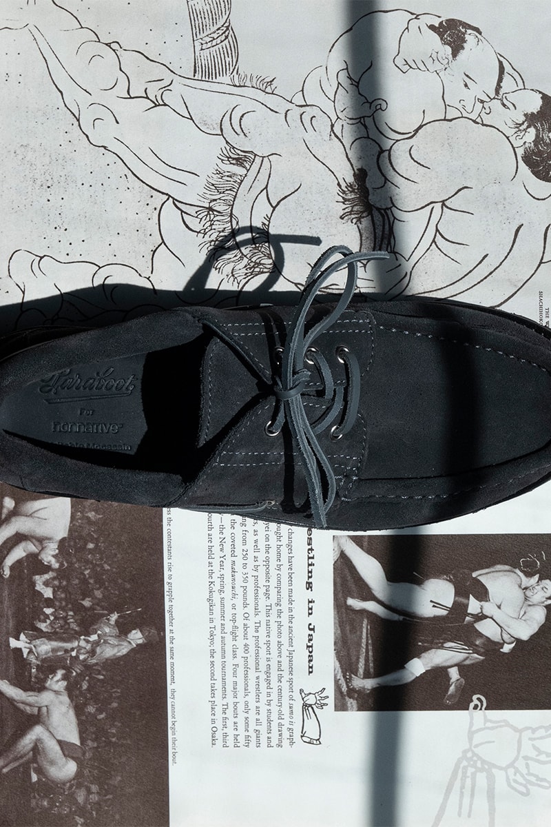 パラブーツとノンネイティブがBRIACをチャコールグレーで再構築 paraboot nonnative 1990 briac chacol release info