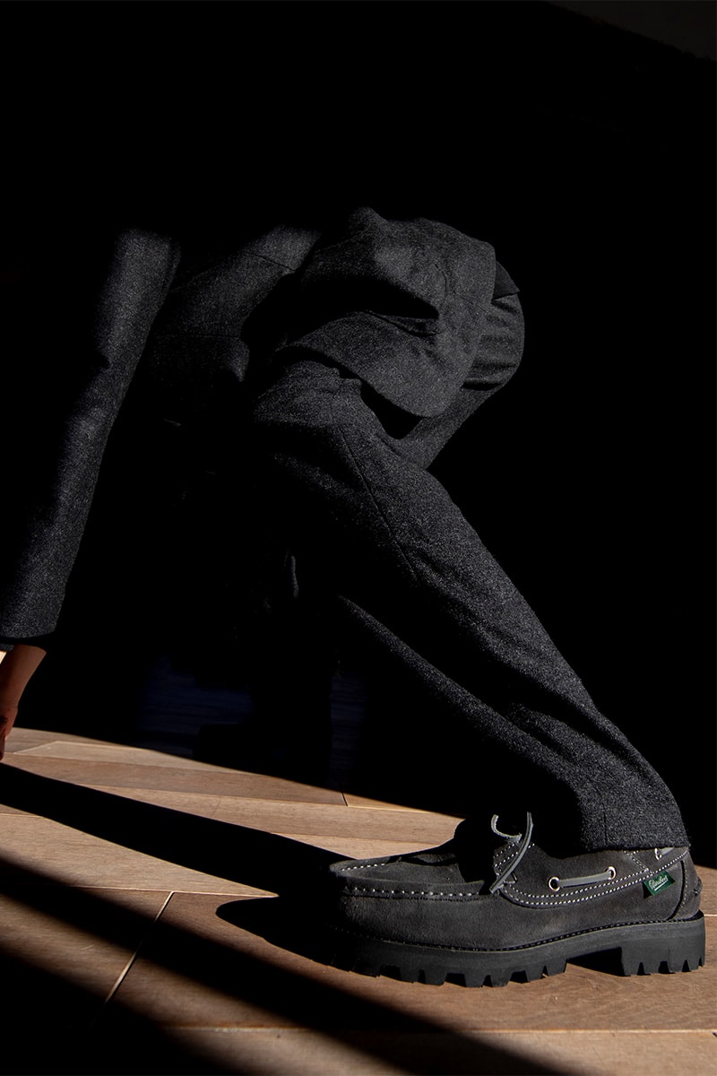 パラブーツとノンネイティブがBRIACをチャコールグレーで再構築 paraboot nonnative 1990 briac chacol release info