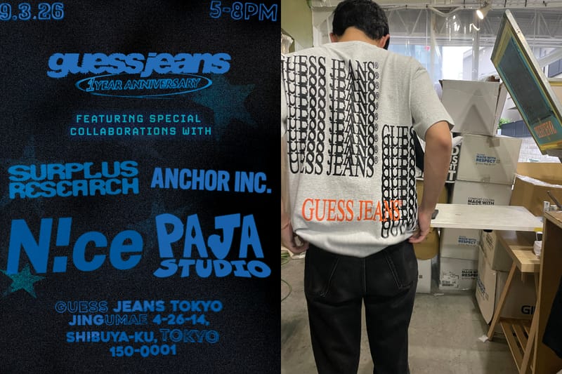 GUESS JEANS Tokyo がオープン1周年を記念した限定コラボレーションアイテムを発売