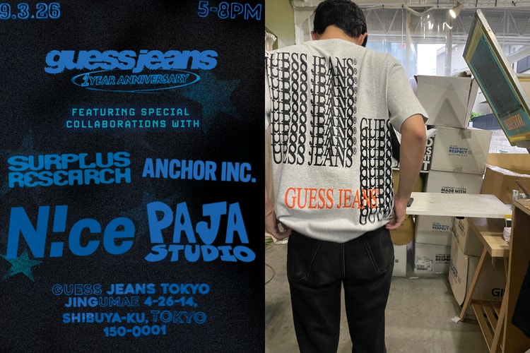 GUESS JEANS Tokyo がオープン1周年を記念した限定コラボレーションアイテムを発売