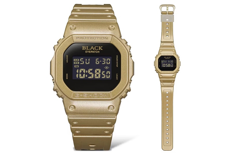 ブラックアイパッチとG-SHOCKが3度目のコラボ blackeyepatch gives the g shock dw 5600 a gold tone finish