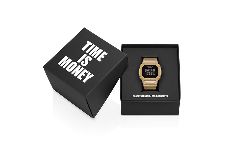 ブラックアイパッチとG-SHOCKが3度目のコラボ blackeyepatch gives the g shock dw 5600 a gold tone finish