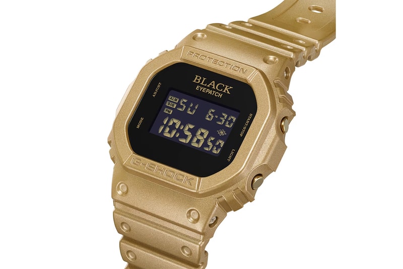 ブラックアイパッチとG-SHOCKが3度目のコラボ blackeyepatch gives the g shock dw 5600 a gold tone finish