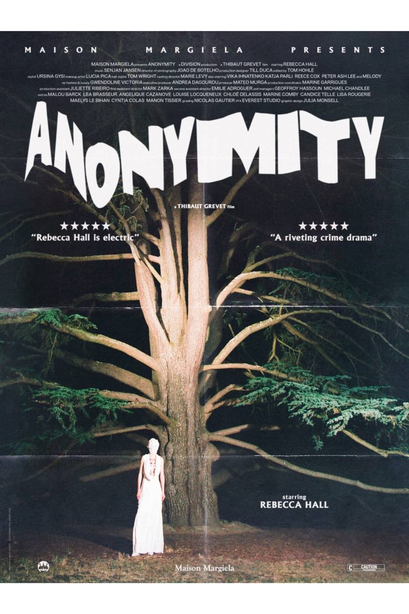 メゾンマルジェラがレベッカ・ホール主演のトレーラーを公開　Maison Margiela ANONYMITY featuring trailer Rebecca Hall
