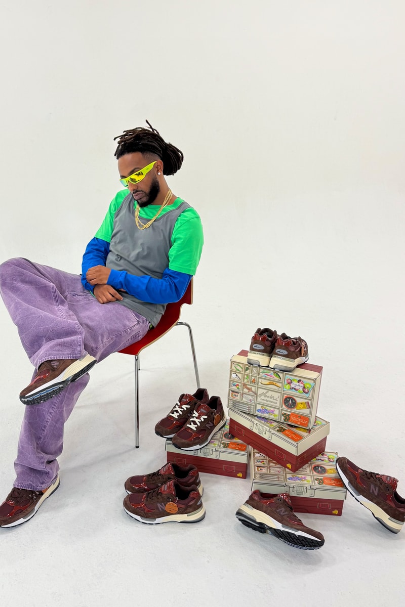 アミーネが自身初のニューバランス メイドイン USA コラボ 992 “アウトドア スクール” を発表 Amine New Balance Made in USA 992 first look