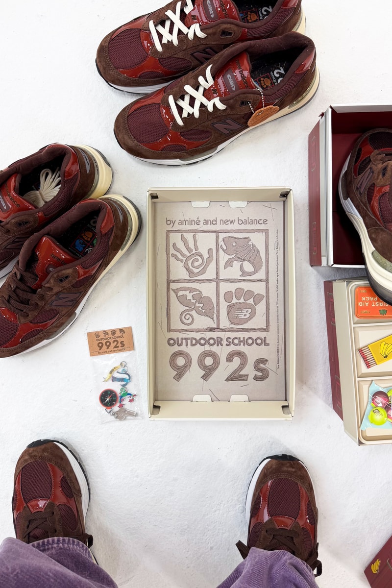 アミーネが自身初のニューバランス メイドイン USA コラボ 992 “アウトドア スクール” を発表 Amine New Balance Made in USA 992 first look
