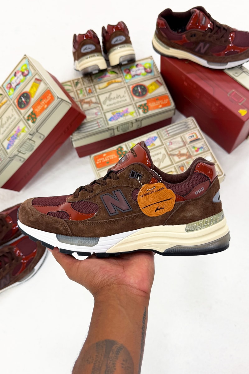 アミーネが自身初のニューバランス メイドイン USA コラボ 992 “アウトドア スクール” を発表 Amine New Balance Made in USA 992 first look