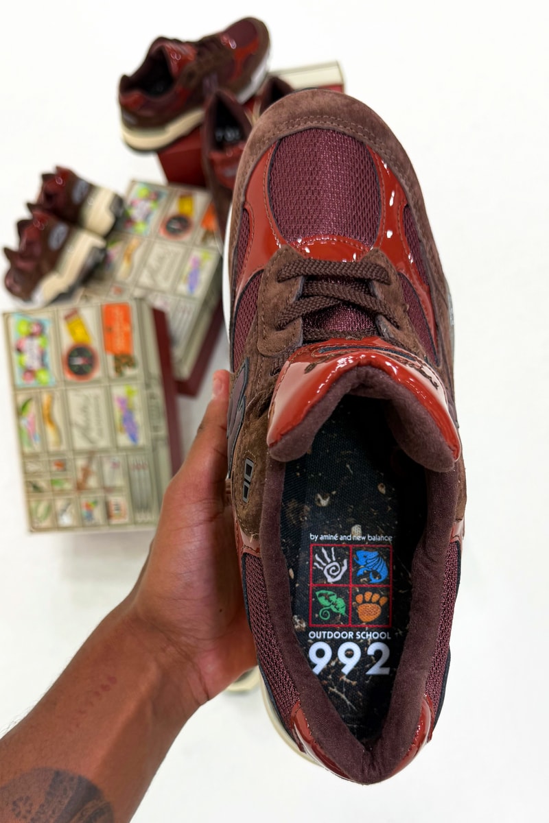 アミーネが自身初のニューバランス メイドイン USA コラボ 992 “アウトドア スクール” を発表 Amine New Balance Made in USA 992 first look