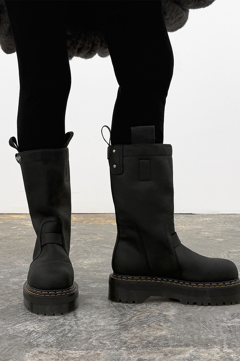 ドクターマーチンとリックオウエンスが最新コラボを発表  dr martens rick owens collabo shoes release info