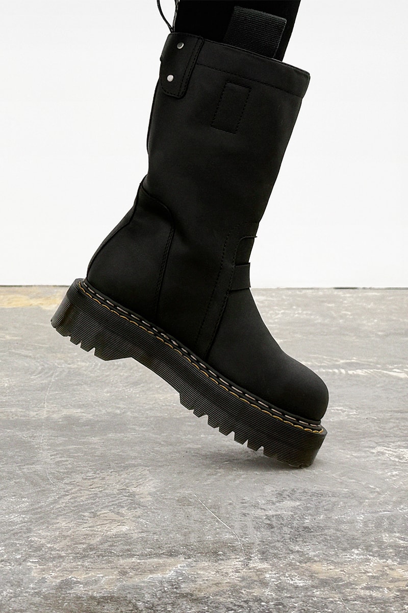 ドクターマーチンとリックオウエンスが最新コラボを発表  dr martens rick owens collabo shoes release info