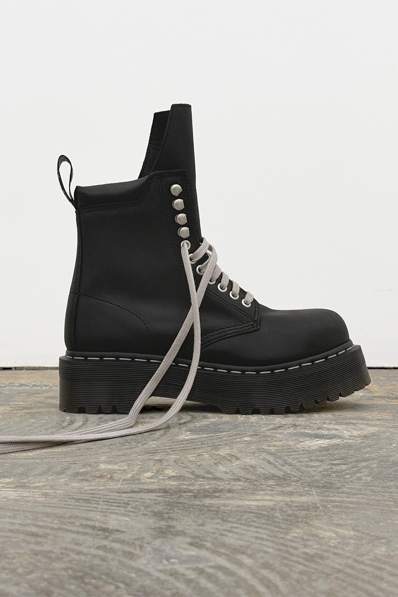 ドクターマーチンとリックオウエンスが最新コラボを発表  dr martens rick owens collabo shoes release info
