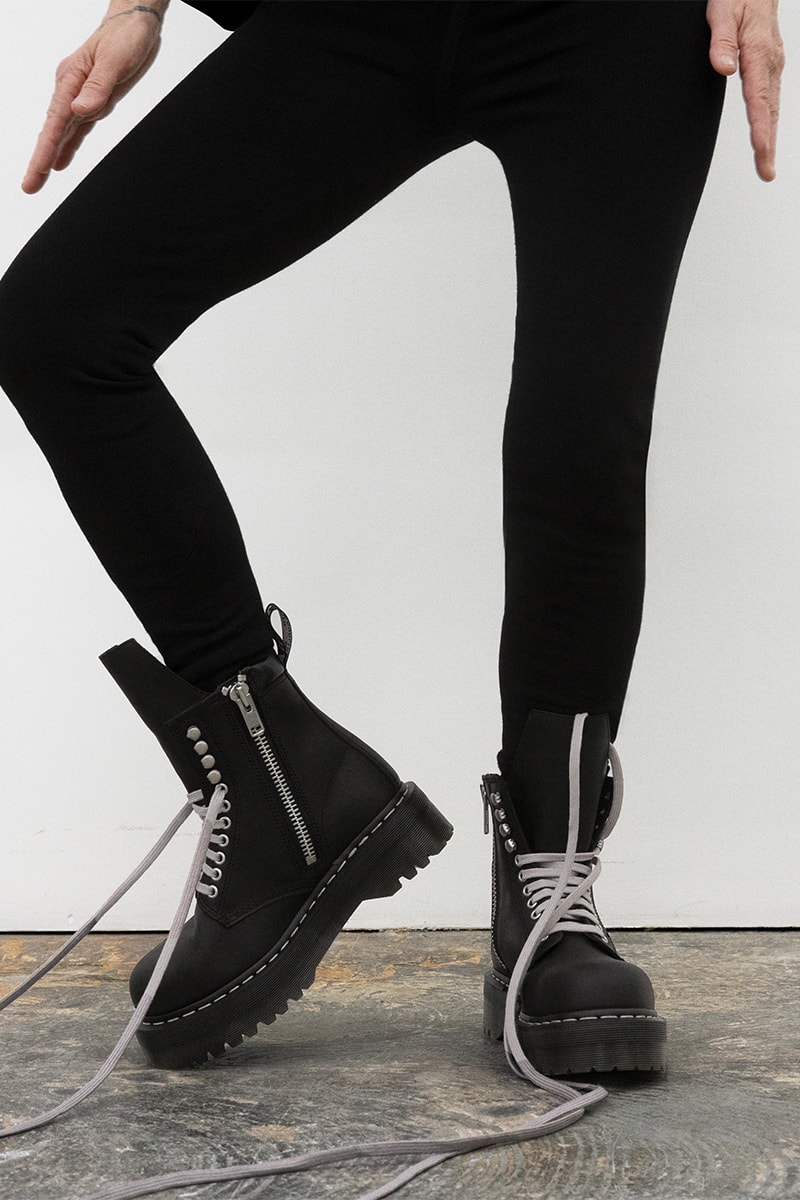 ドクターマーチンとリックオウエンスが最新コラボを発表  dr martens rick owens collabo shoes release info