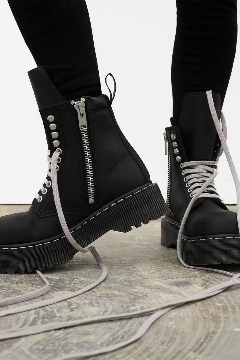 ドクターマーチンとリックオウエンスが最新コラボを発表  dr martens rick owens collabo shoes release info