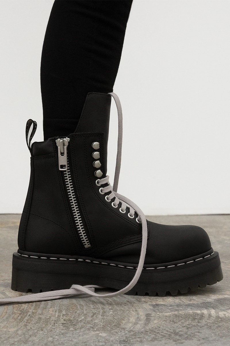 ドクターマーチンとリックオウエンスが最新コラボを発表  dr martens rick owens collabo shoes release info