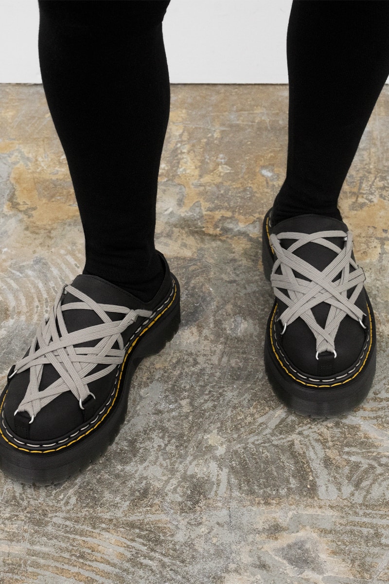 ドクターマーチンとリックオウエンスが最新コラボを発表  dr martens rick owens collabo shoes release info