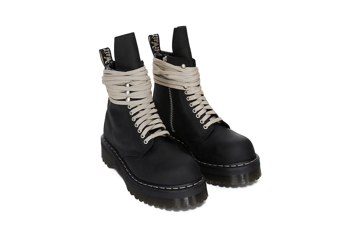 ドクターマーチンとリックオウエンスが最新コラボを発表  dr martens rick owens collabo shoes release info