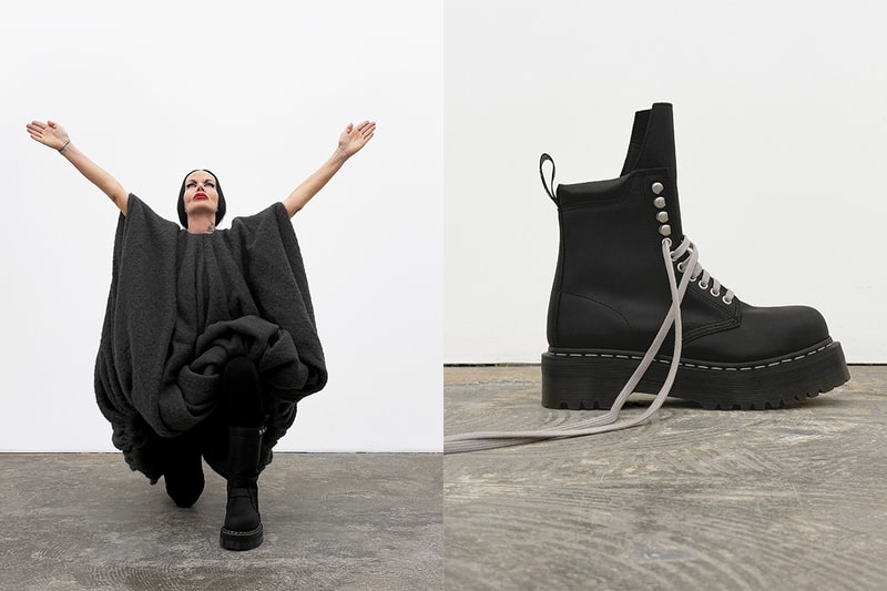 Dr. Martens と Rick Owens が最新コラボを発表 ── 新作ブーツとミュールが登場