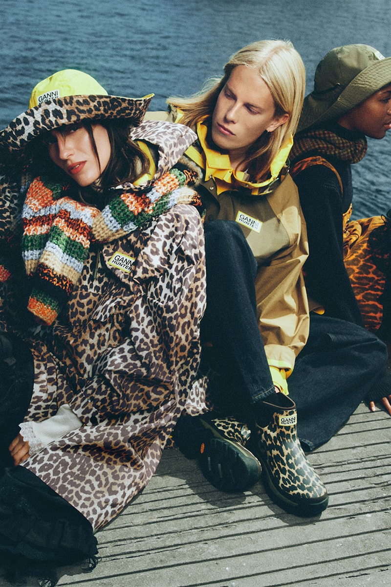 ガニーとハンターが初のコラボレーションを発表 ganni hunter collab collection rain wear relese info