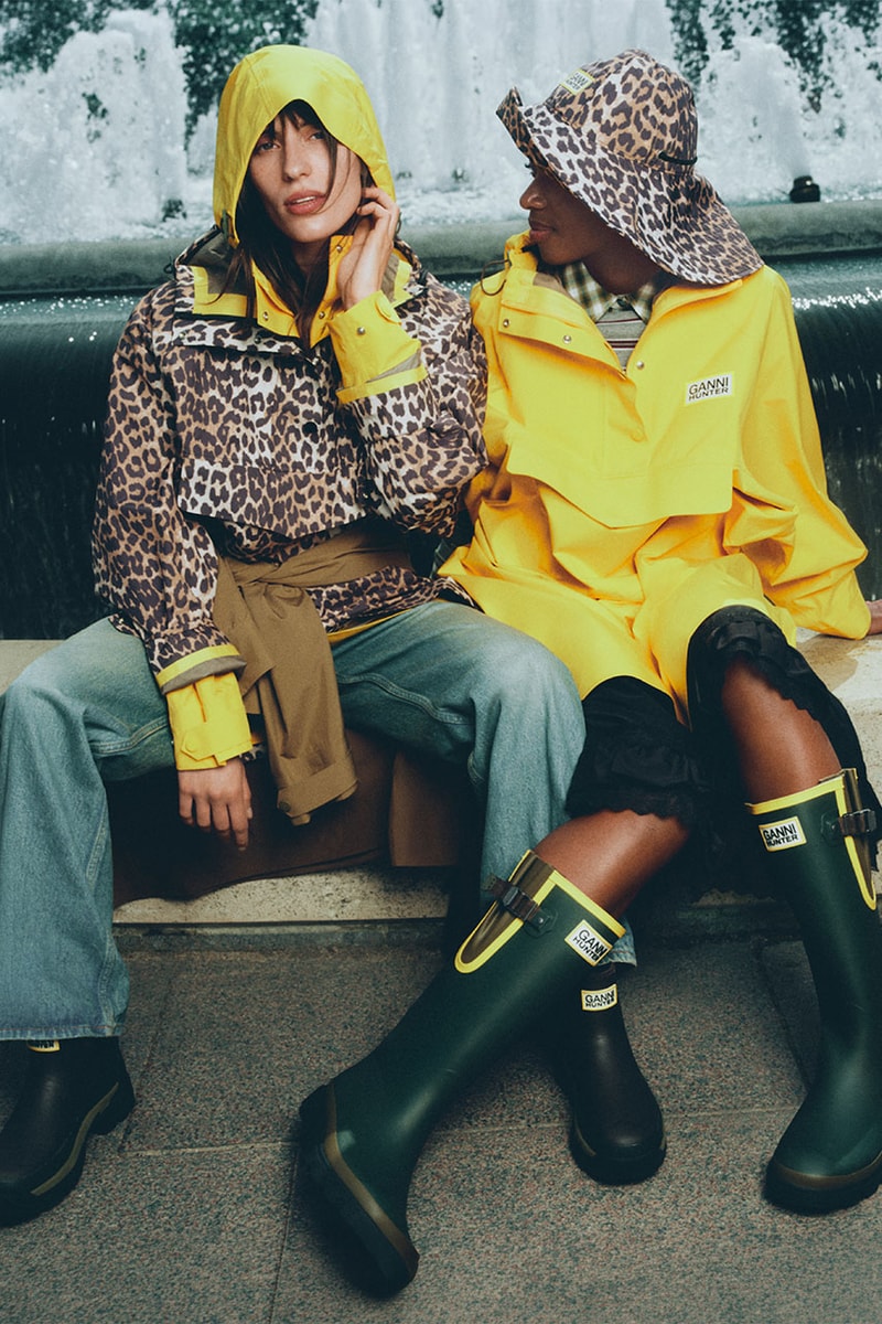 ガニーとハンターが初のコラボレーションを発表 ganni hunter collab collection rain wear relese info
