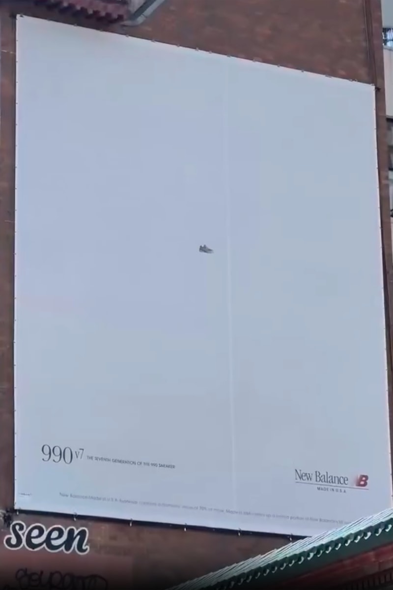 ニューバランスが990シリーズ最新作 990v7 の発売を予告 New Balance 990v7 Teaser On A Billboard