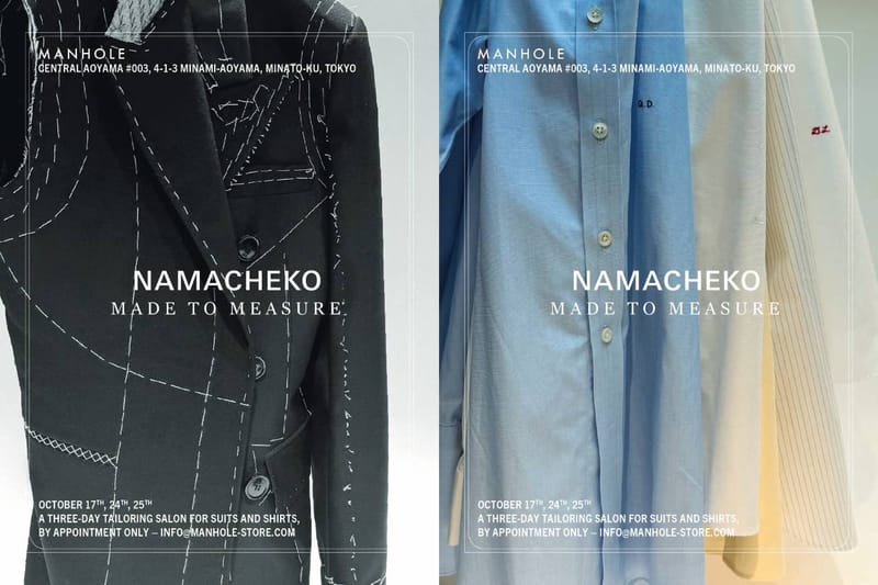 NAMACHEKO が世界初となるメイド・トゥ・メジャーテーラリングサロンを東京・外苑前 MANHOLE にて開催
