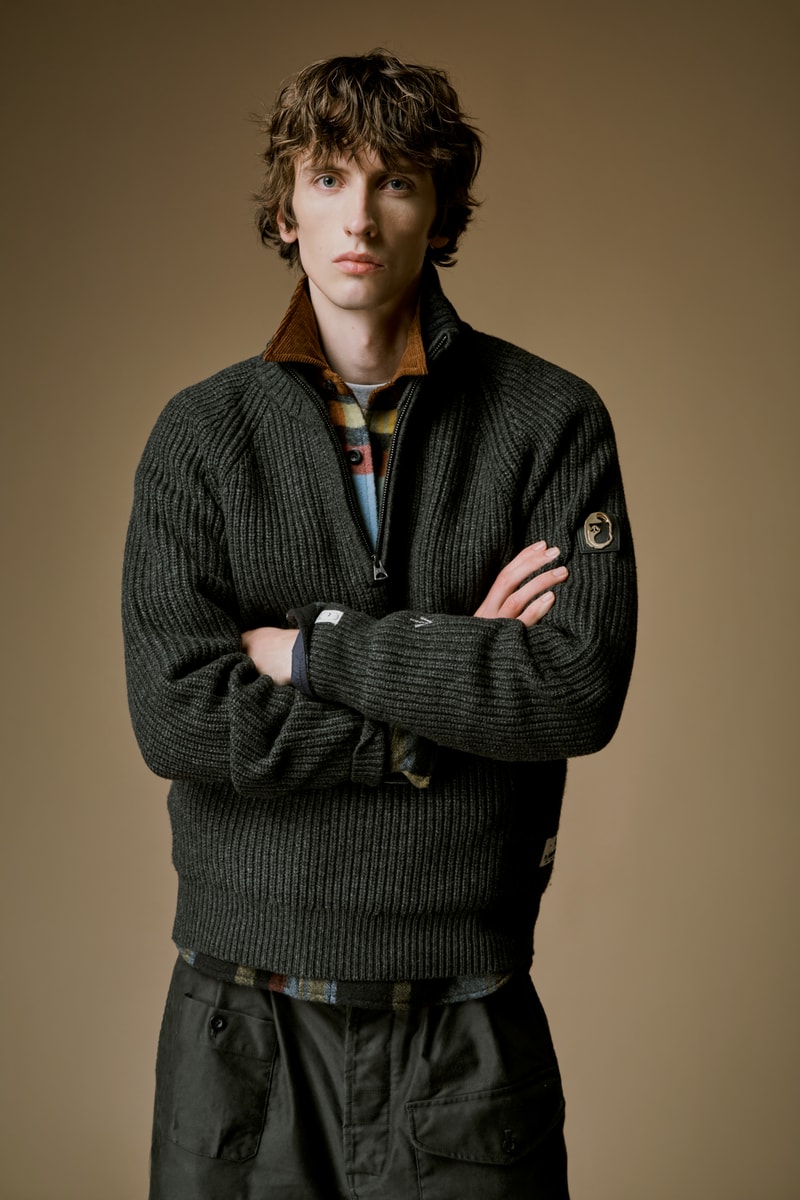 ミスターベイシングエイプとナイジェル・ケーボンが初のコラボコレクションを発表 mr bathing ape nigel cabourn first collabo collection release info