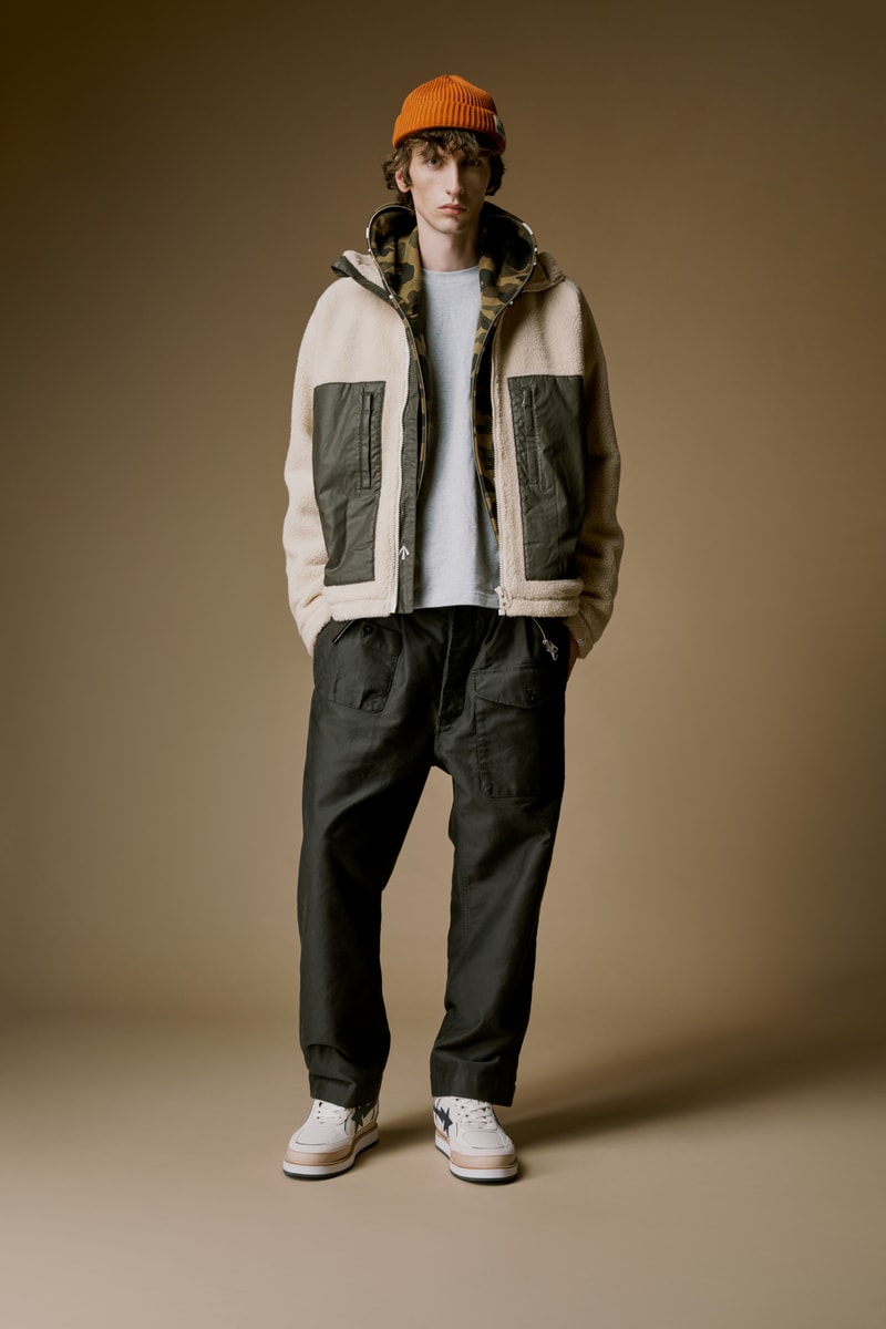 ミスターベイシングエイプとナイジェル・ケーボンが初のコラボコレクションを発表 mr bathing ape nigel cabourn first collabo collection release info