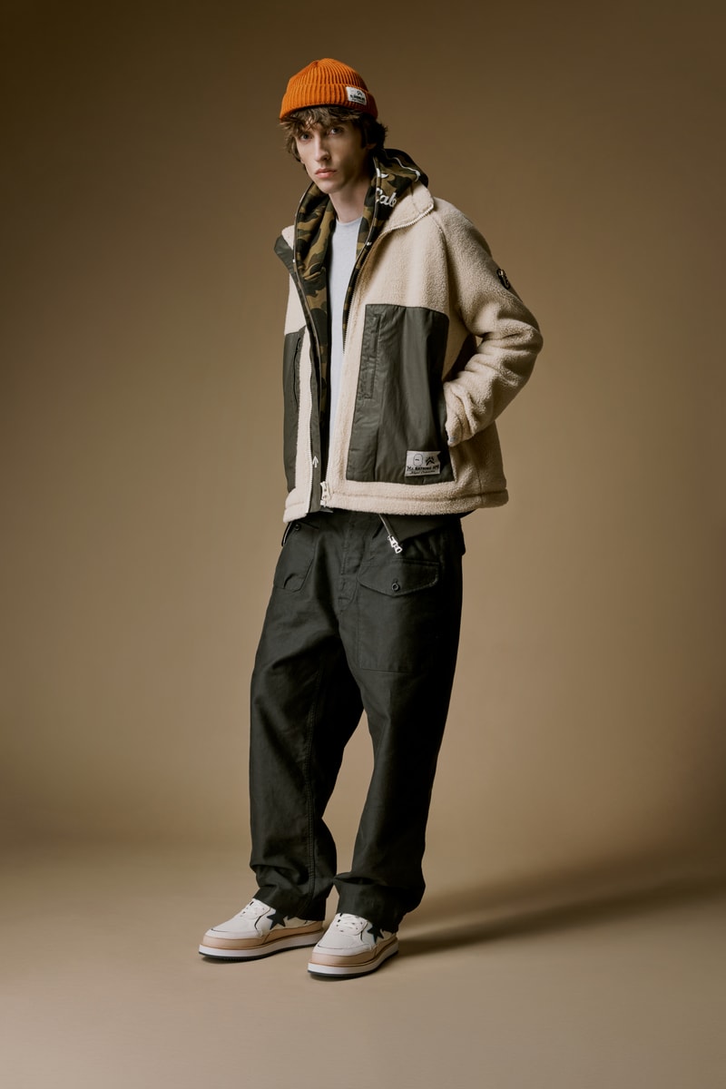 ミスターベイシングエイプとナイジェル・ケーボンが初のコラボコレクションを発表 mr bathing ape nigel cabourn first collabo collection release info