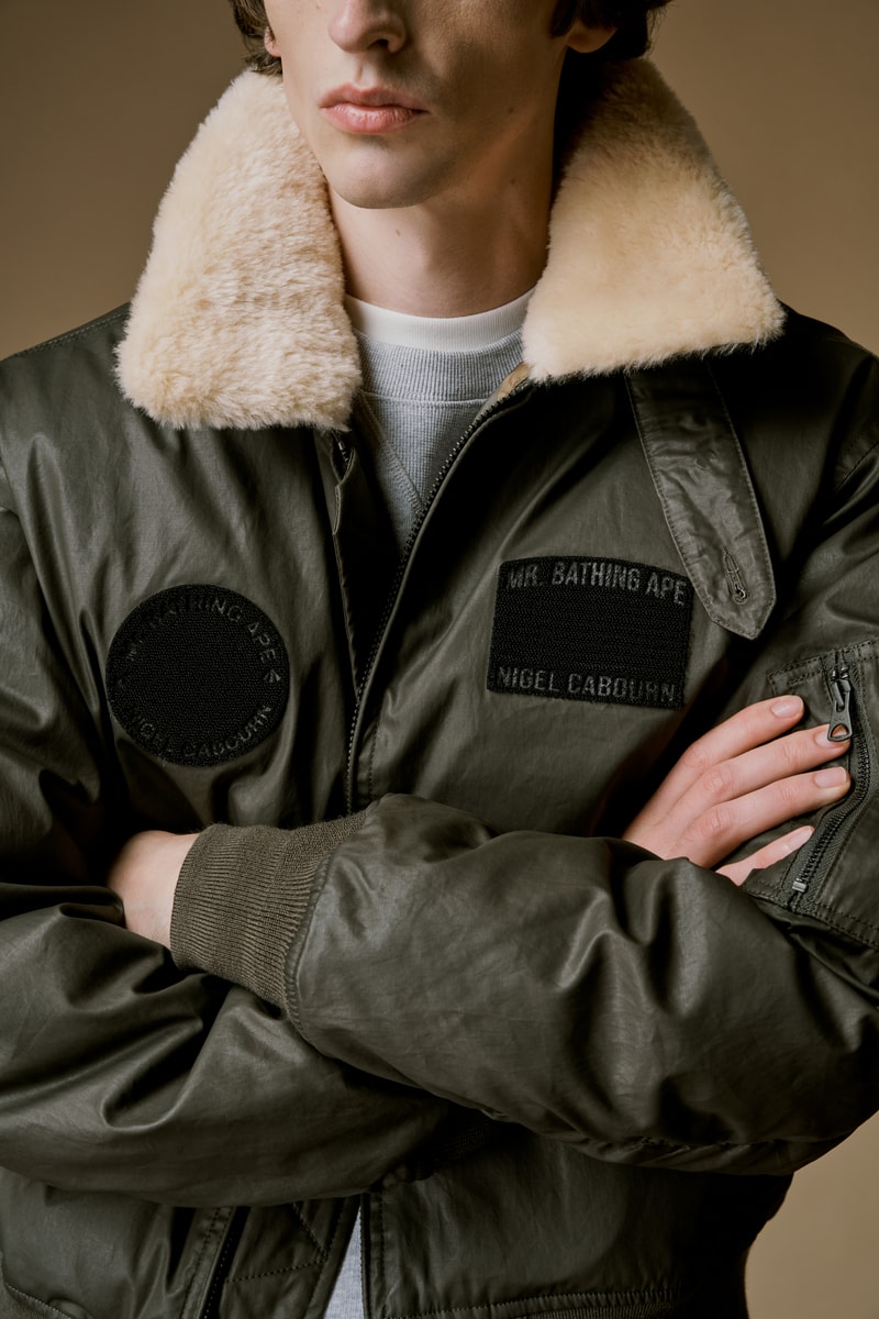 ミスターベイシングエイプとナイジェル・ケーボンが初のコラボコレクションを発表 mr bathing ape nigel cabourn first collabo collection release info