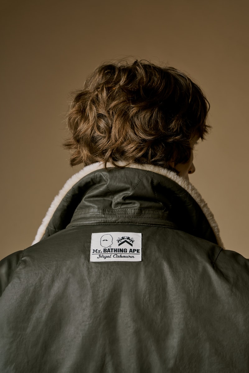 ミスターベイシングエイプとナイジェル・ケーボンが初のコラボコレクションを発表 mr bathing ape nigel cabourn first collabo collection release info