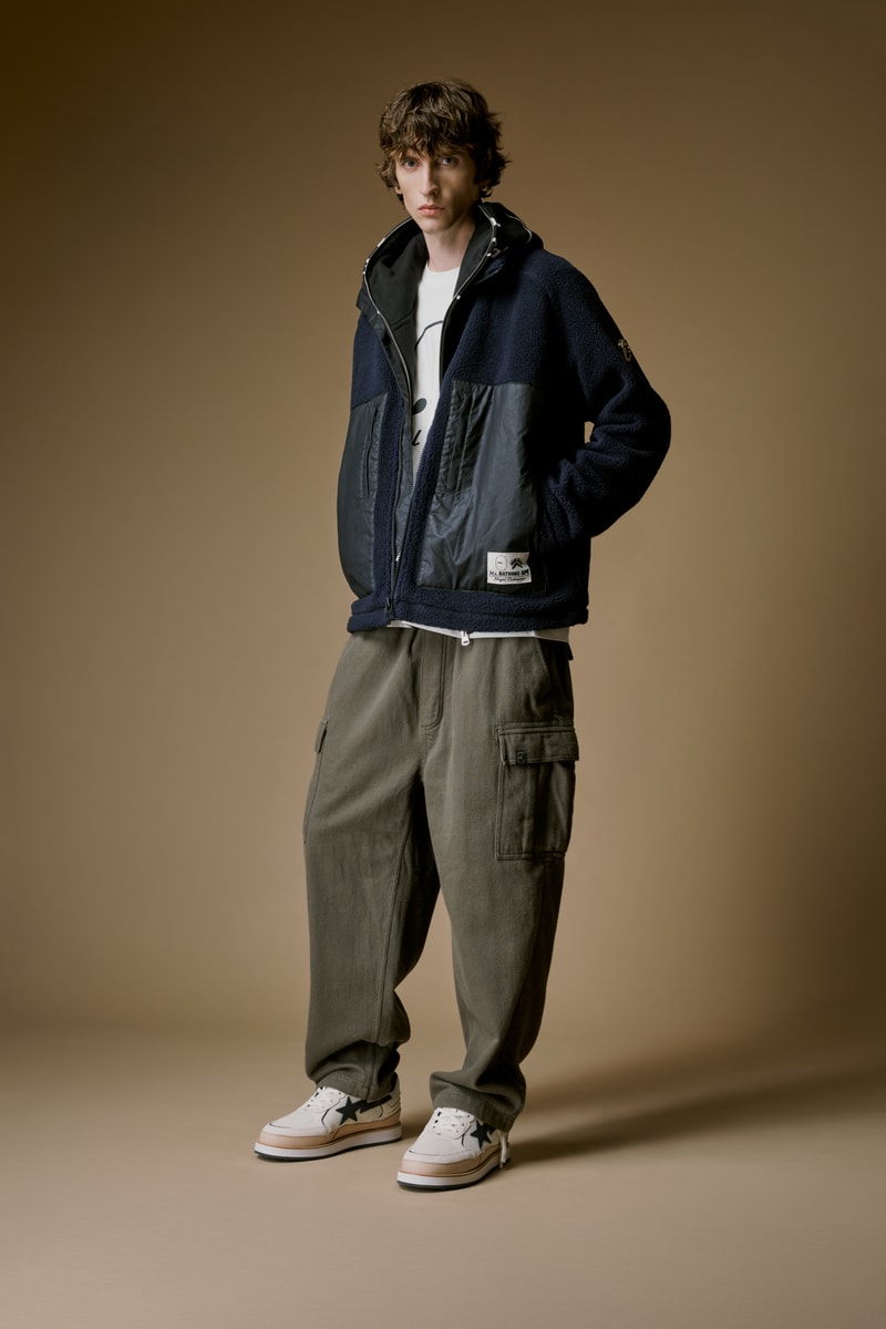 ミスターベイシングエイプとナイジェル・ケーボンが初のコラボコレクションを発表 mr bathing ape nigel cabourn first collabo collection release info