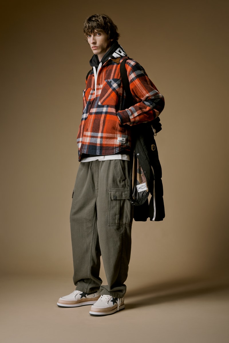ミスターベイシングエイプとナイジェル・ケーボンが初のコラボコレクションを発表 mr bathing ape nigel cabourn first collabo collection release info