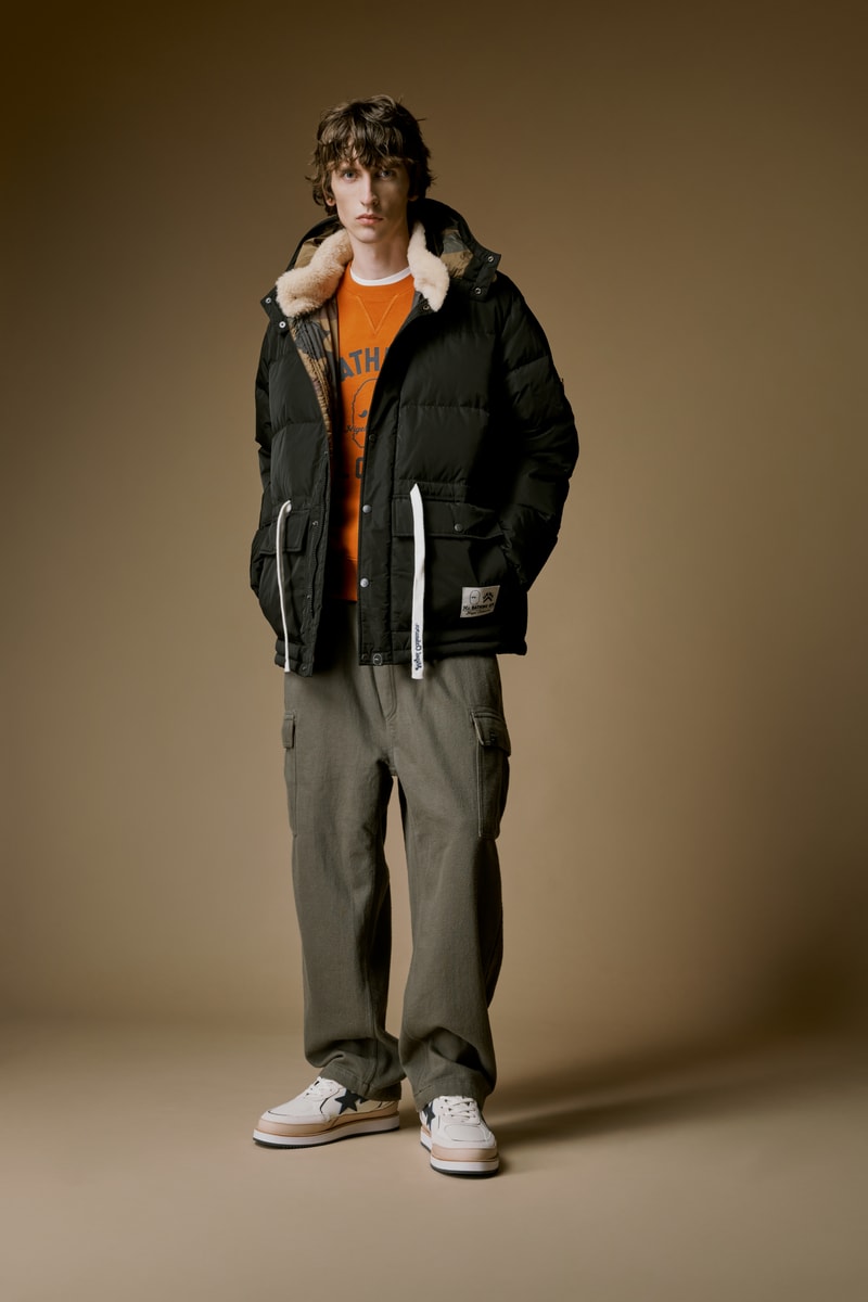 ミスターベイシングエイプとナイジェル・ケーボンが初のコラボコレクションを発表 mr bathing ape nigel cabourn first collabo collection release info