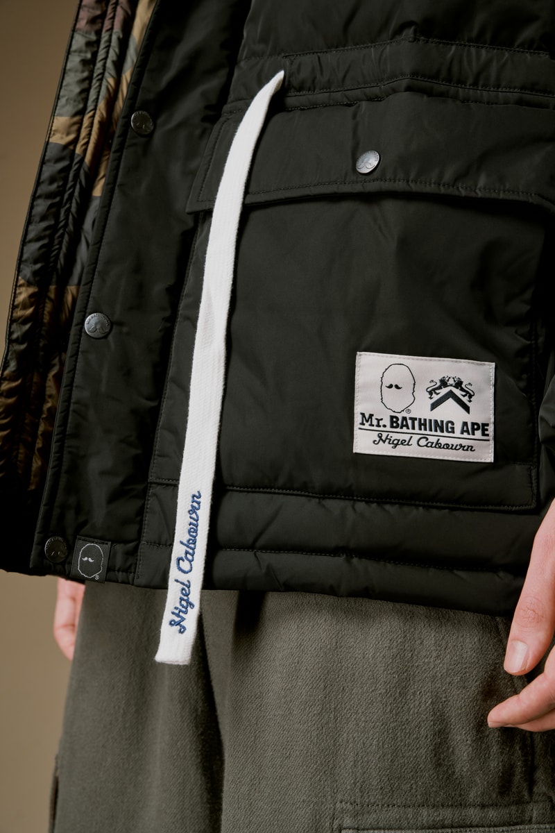 ミスターベイシングエイプとナイジェル・ケーボンが初のコラボコレクションを発表 mr bathing ape nigel cabourn first collabo collection release info
