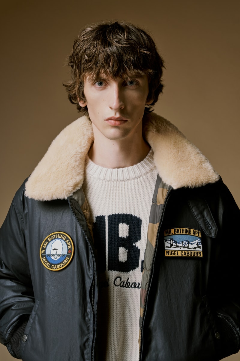 ミスターベイシングエイプとナイジェル・ケーボンが初のコラボコレクションを発表 mr bathing ape nigel cabourn first collabo collection release info