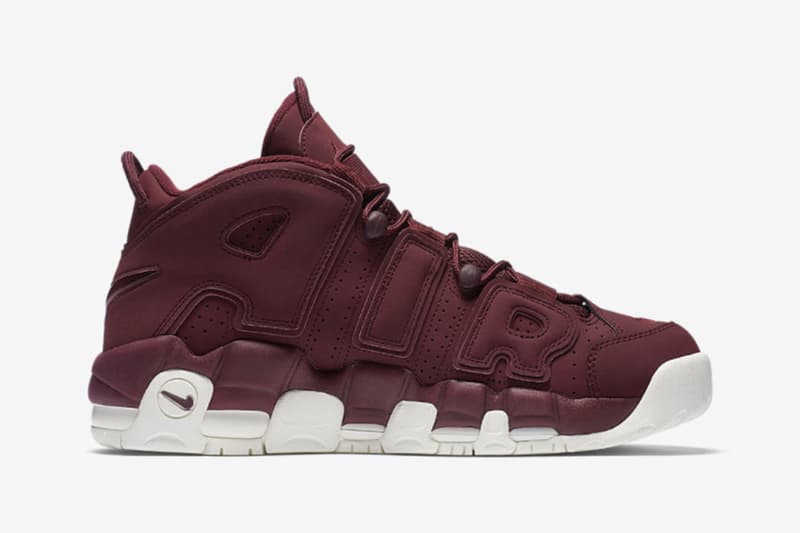 나이키 에어 업템포 '나이트 마룬' & '옵시디언' 2017 nike air uptempo new colorway night-maroon obsidian