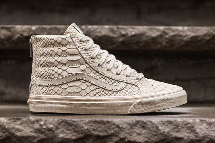 크림색 가죽을 휘감은 반스 스케이트하이 2종