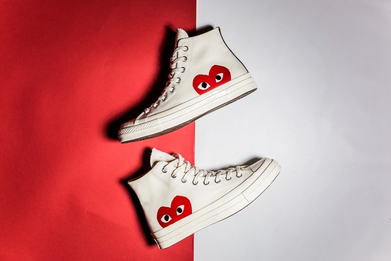 꼼데가르송 플레이 x 컨버스 척 테일러 올스타 '70 하이 comme des garcons play x converse 2017 chuck taylor all star 70 hi