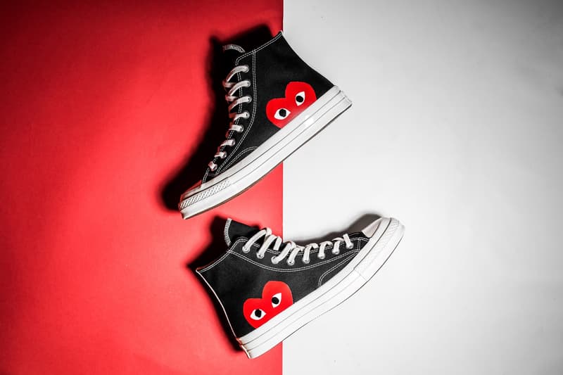 꼼데가르송 플레이 x 컨버스 척 테일러 올스타 '70 하이 comme des garcons play x converse 2017 chuck taylor all star 70 hi