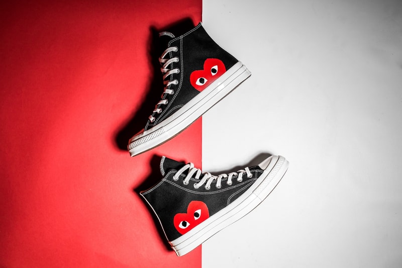 꼼데가르송 플레이 x 컨버스 척 테일러 올스타 '70 하이 comme des garcons play x converse 2017 chuck taylor all star 70 hi