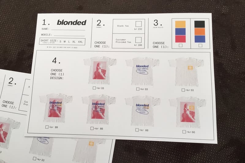 프랭크 오션 <Blonded> 아티스트 상품 굿즈 frank ocean blonded festival merch 2017