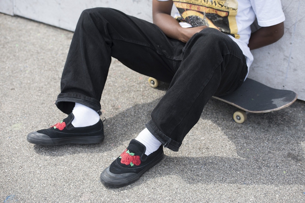 아디다스 x 나켈 스미스 장밋빛 매치코트 출시 na kel smith adidas skateboarding matchcourt slip on roses