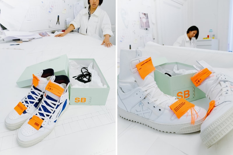 오프 화이트 2018 spring summer 런웨이 운동화 팝업 개최 off white sneaker empty gallery