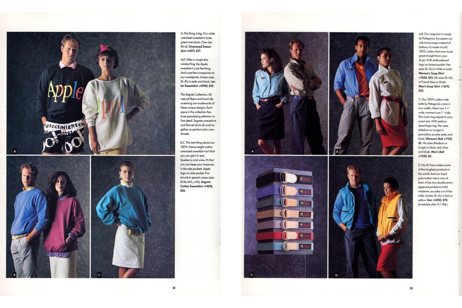 1980 애플 패션 제품군 애플 컬렉션 Apple 80s Fashion Collection The Apple Collection 2017