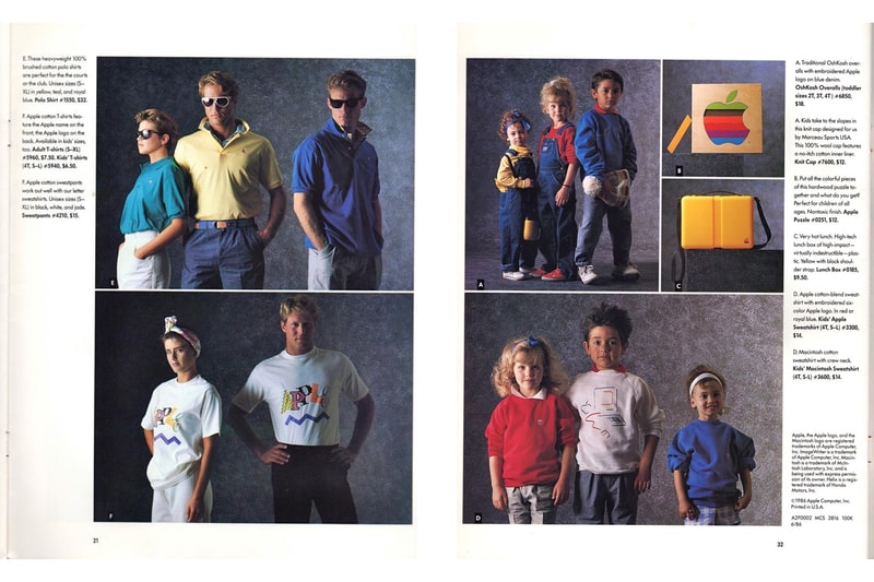 1980 애플 패션 제품군 애플 컬렉션 Apple 80s Fashion Collection The Apple Collection 2017
