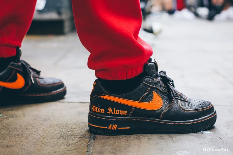 브이론 런던 팝업 현장 거리 패션 2017 vlone london popup street style snaps
