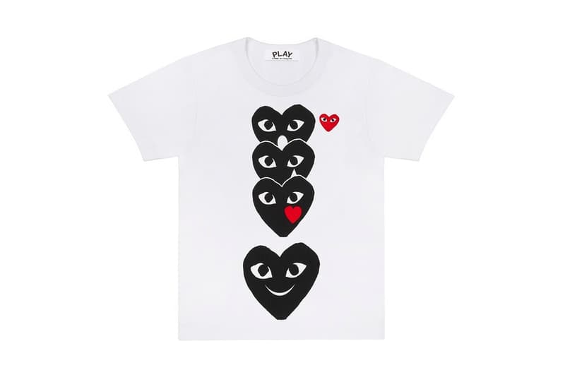 꼼데가르송 플레이 '이모지' 티셔츠 컬렉션 2017 comme des garcons play 'emoji' t shirt collection
